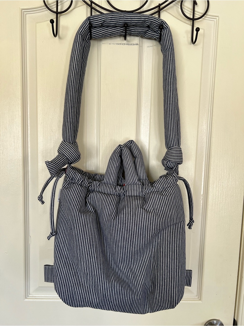 Ölend Ona Soft Bag Navy White Stripe Convertible Shoulder Tote